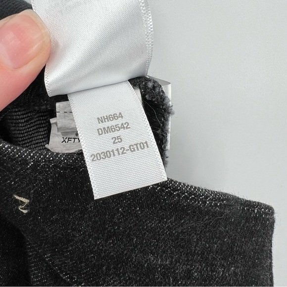 Madewell The Momjean Denim High Rise Stretch Ankle Black Hillshore Wash Size 25 - Picture 9 of 14